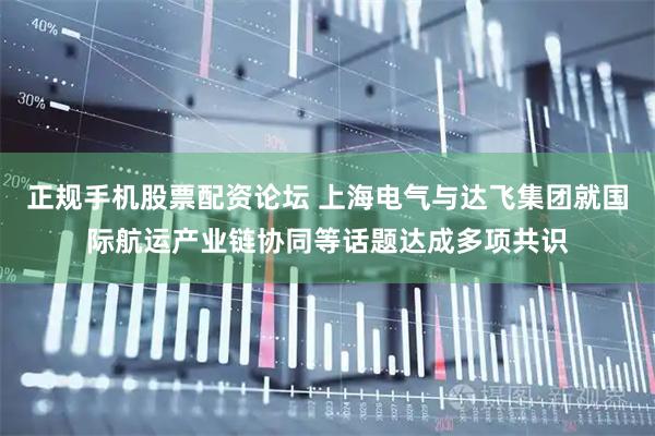正规手机股票配资论坛 上海电气与达飞集团就国际航运产业链协同等话题达成多项共识